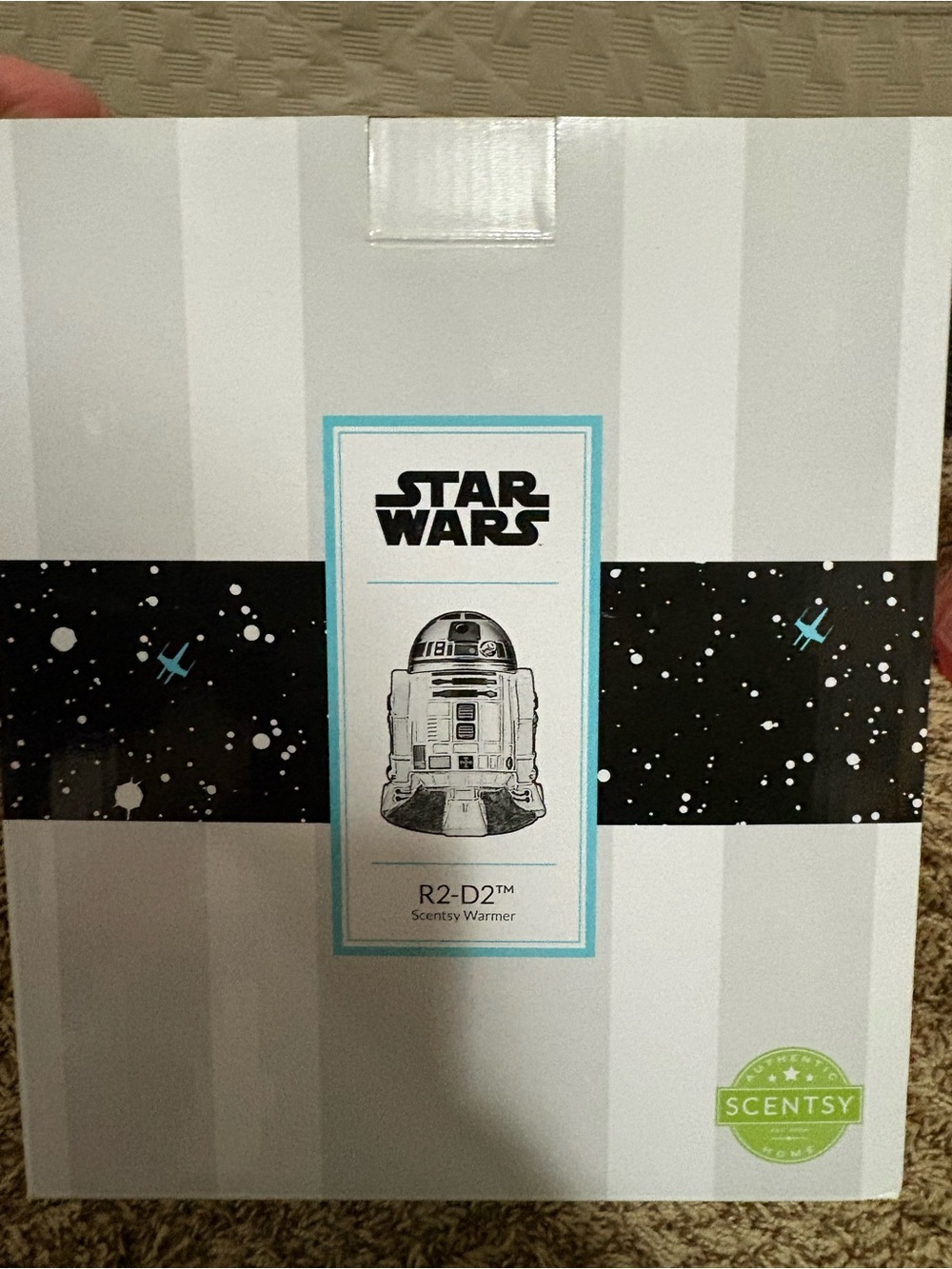 Scentsy Star Wars R2-D2 Warmer - White with Black & Teal Accents